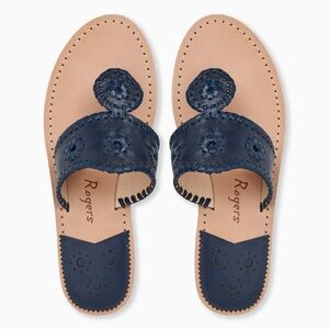 Jack Rogers Black Leather Sandals